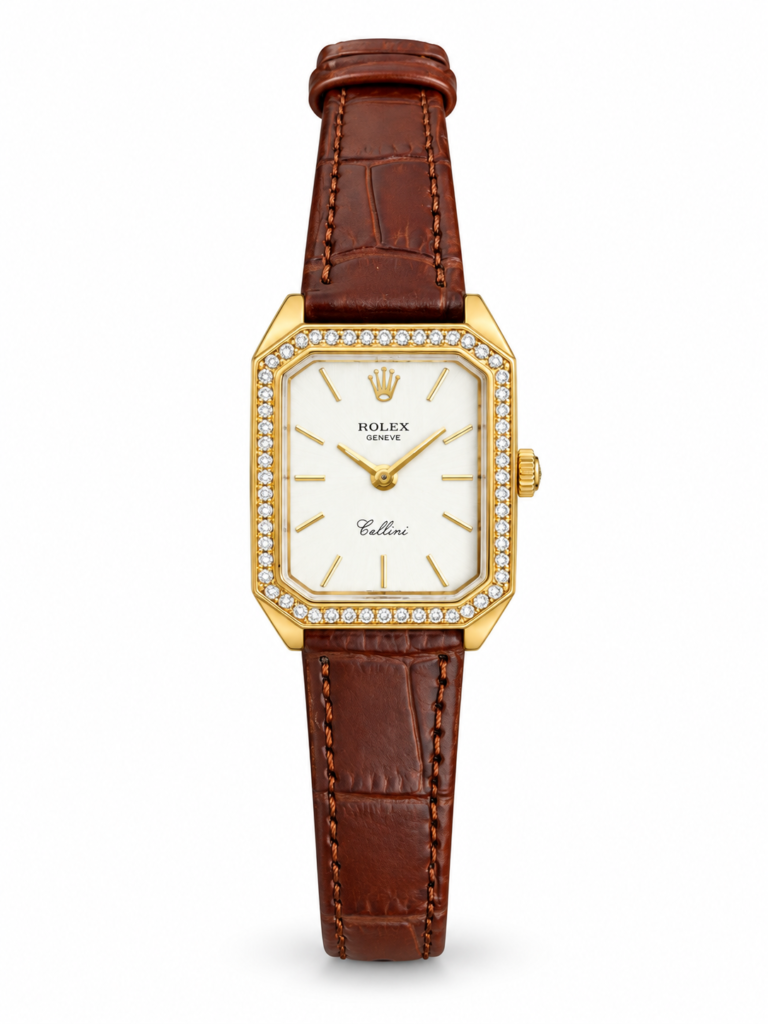 Rolex Cellini Cuir Marron